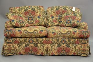 Appraisal: Henredon upholstered loveseat Custom Folio Collection lg in Henredon upholstered