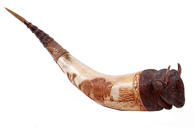 Appraisal: PAUL CASEY POWDER HORN THE BEST POWDER HORN THAT WAS