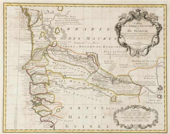 Appraisal: Africa double-page engraved maps Guillaume de l'Isle Carte De L'Afrique