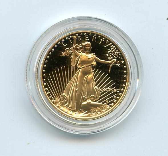 Appraisal: Ounce Gold Eagle Proof Deeply cameoed and essentially perfect as