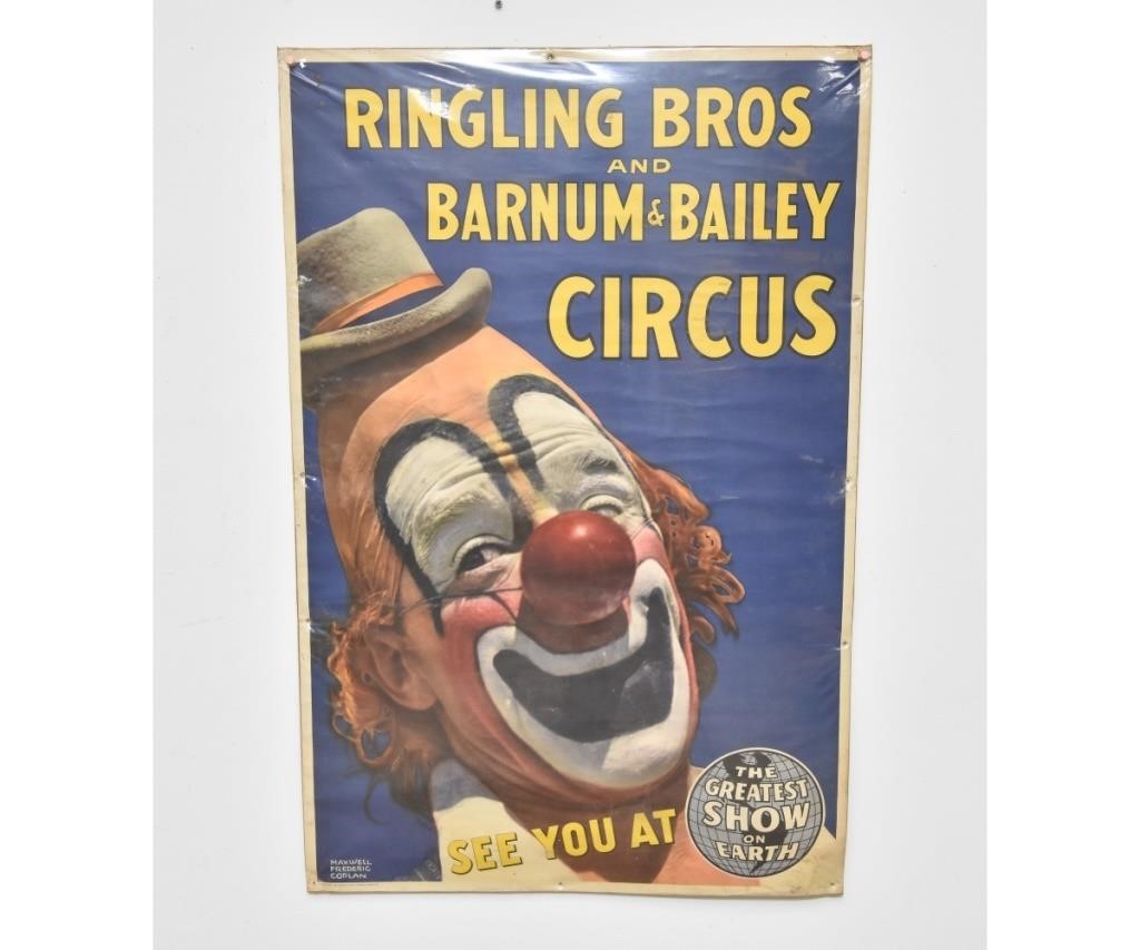 Appraisal: Ringling Brothers and Barnum Bailey poster by Maxwell Frederic Coplan