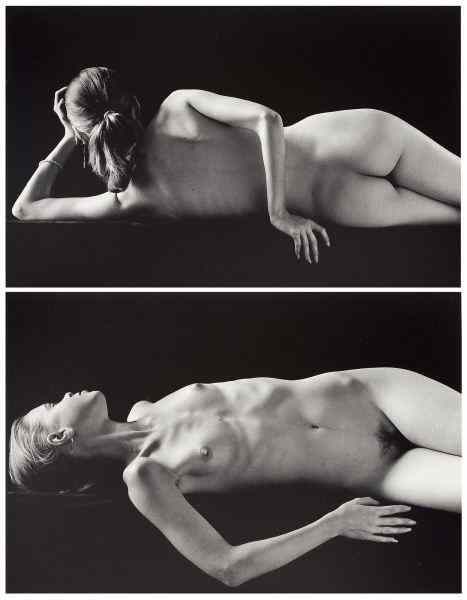 Appraisal: Two Nude Photographs by Daniel Bowdoingelatin silver prints each monogrammed