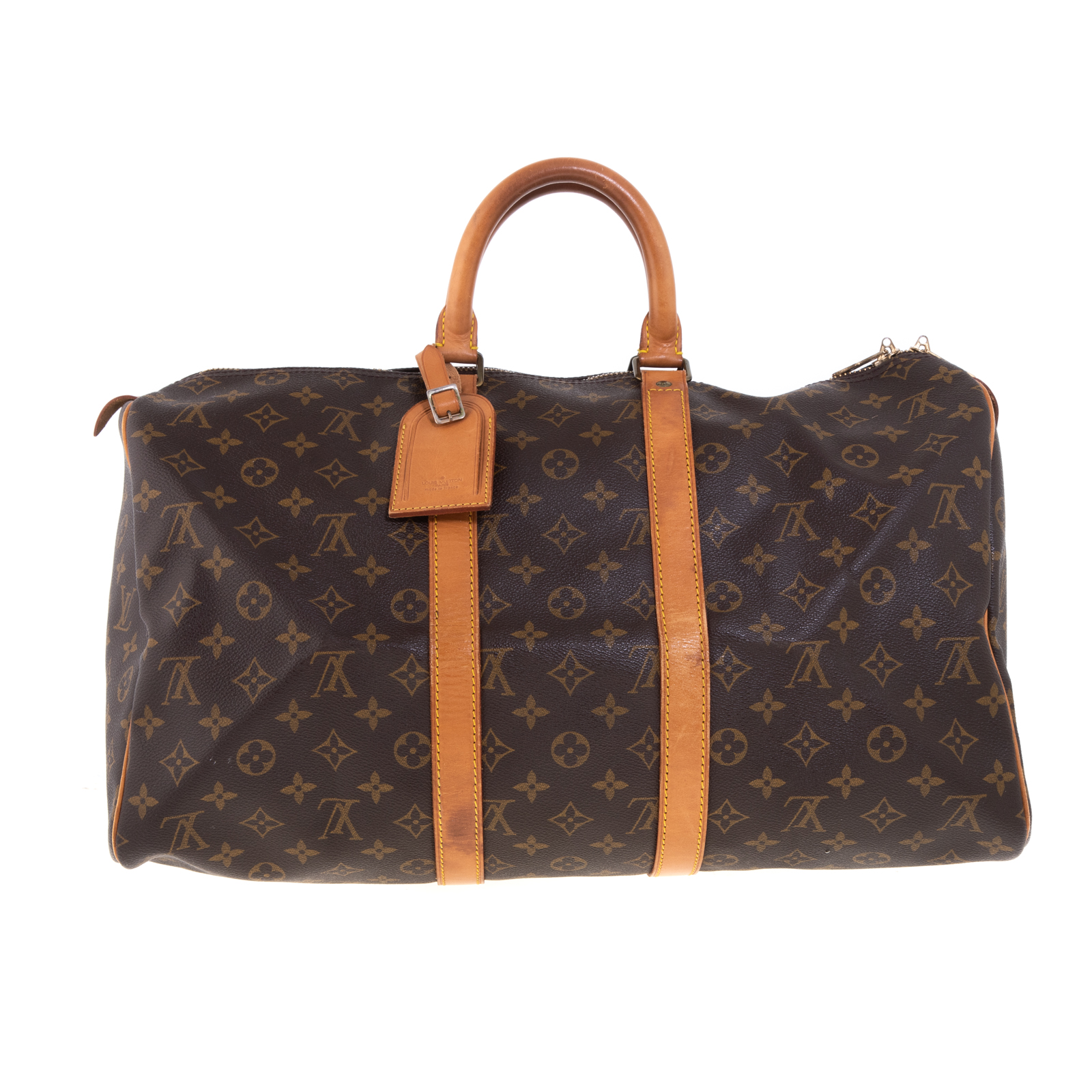 Appraisal: A LOUIS VUITTON MONOGRAM KEEPALL A brown and tan Monogram