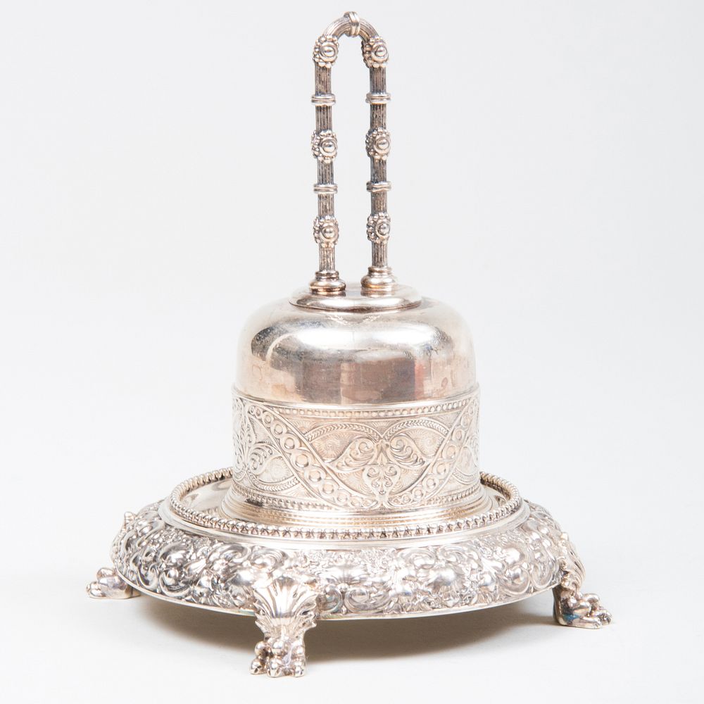 Appraisal: Tiffany Co Silver Table Bell Marked 'Sterling' monogrammed x in