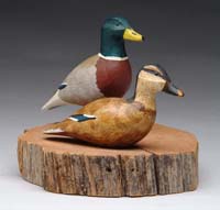 Appraisal: CARVED AND PAINTED MINIATURE DUCKS BY GARY W DAISEY The