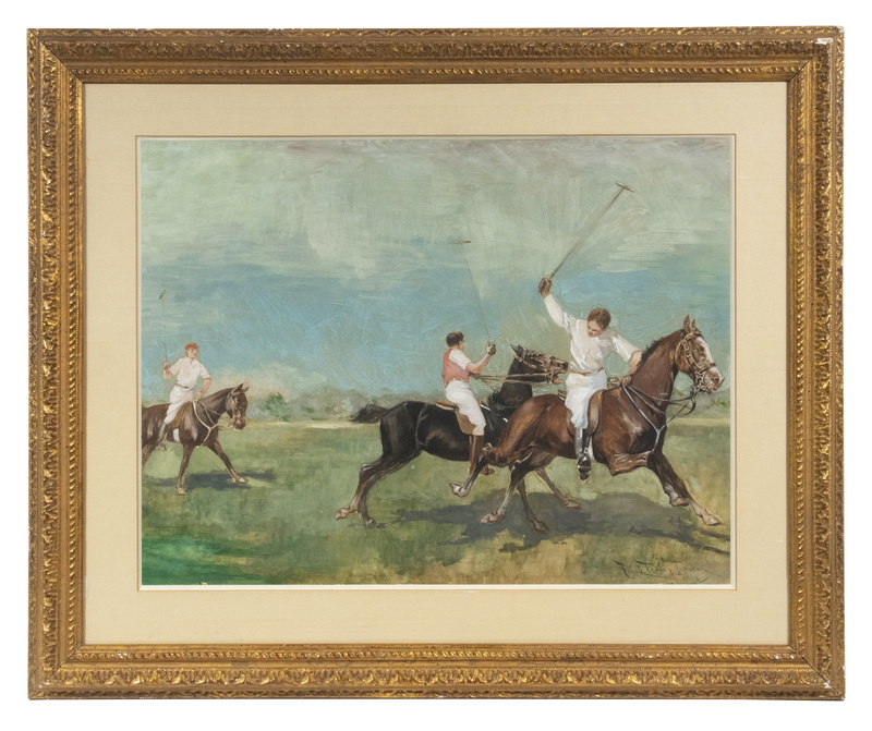 Appraisal: FRANK TENNEY JOHNSON CA IA - Polo Match gouache on