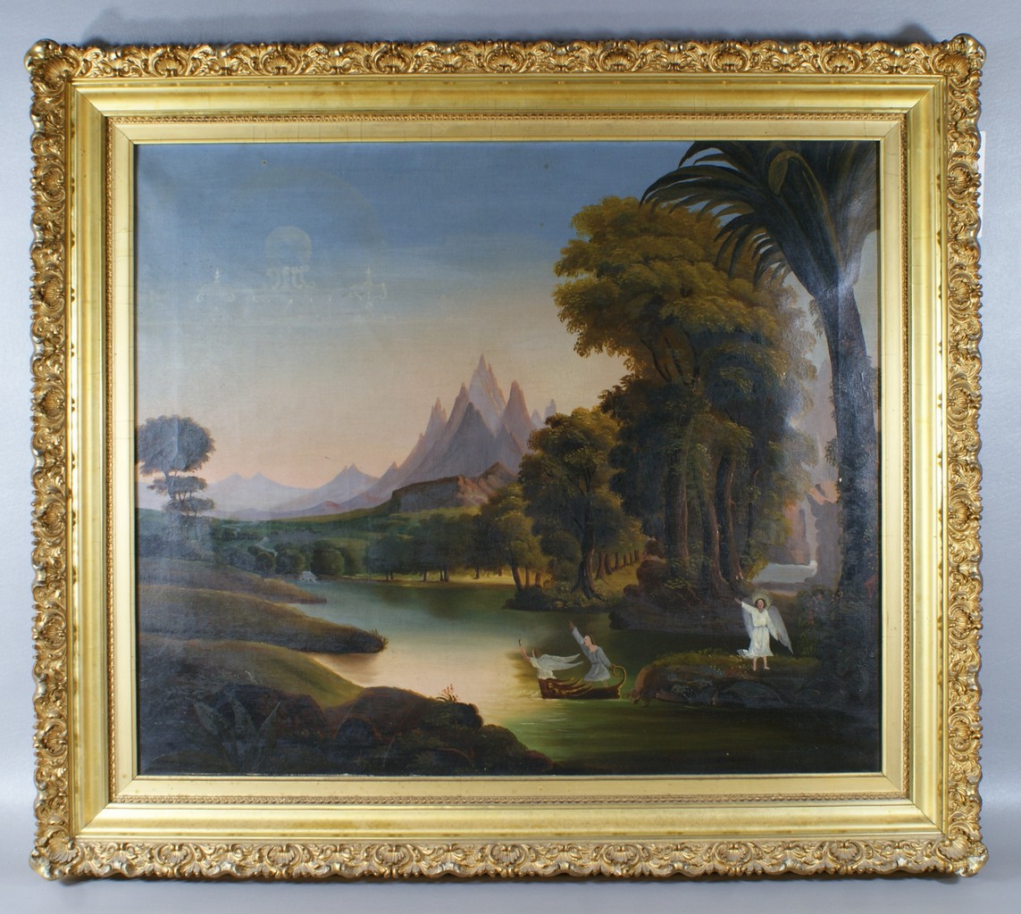 Appraisal: Continental School th c o c Allegorical Mountain Landscape wit