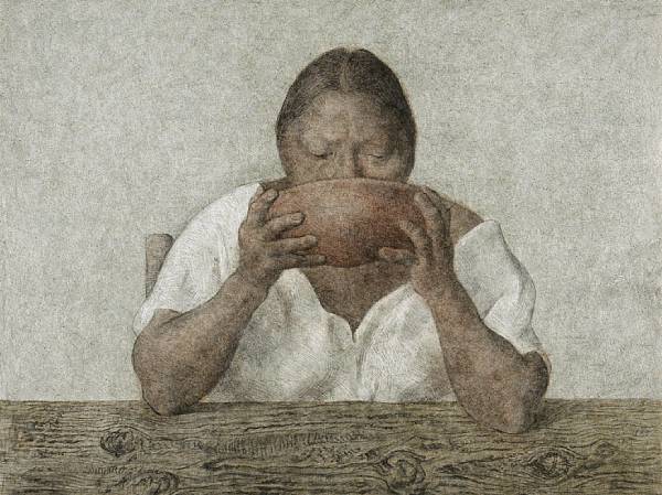 Appraisal: Francisco Z iga Mexican - Mujer con Olla B Lithograph