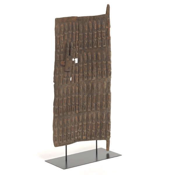 Appraisal: AFRICAN DOGON GRANARY DOOR x Heavily carved granary door with