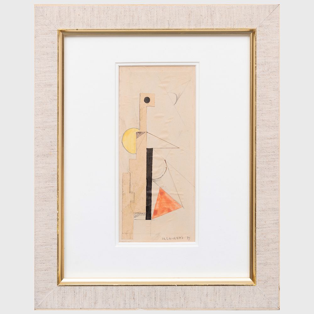 Appraisal: Attributed to Henri Laurens - Untitled Mixed media on paper