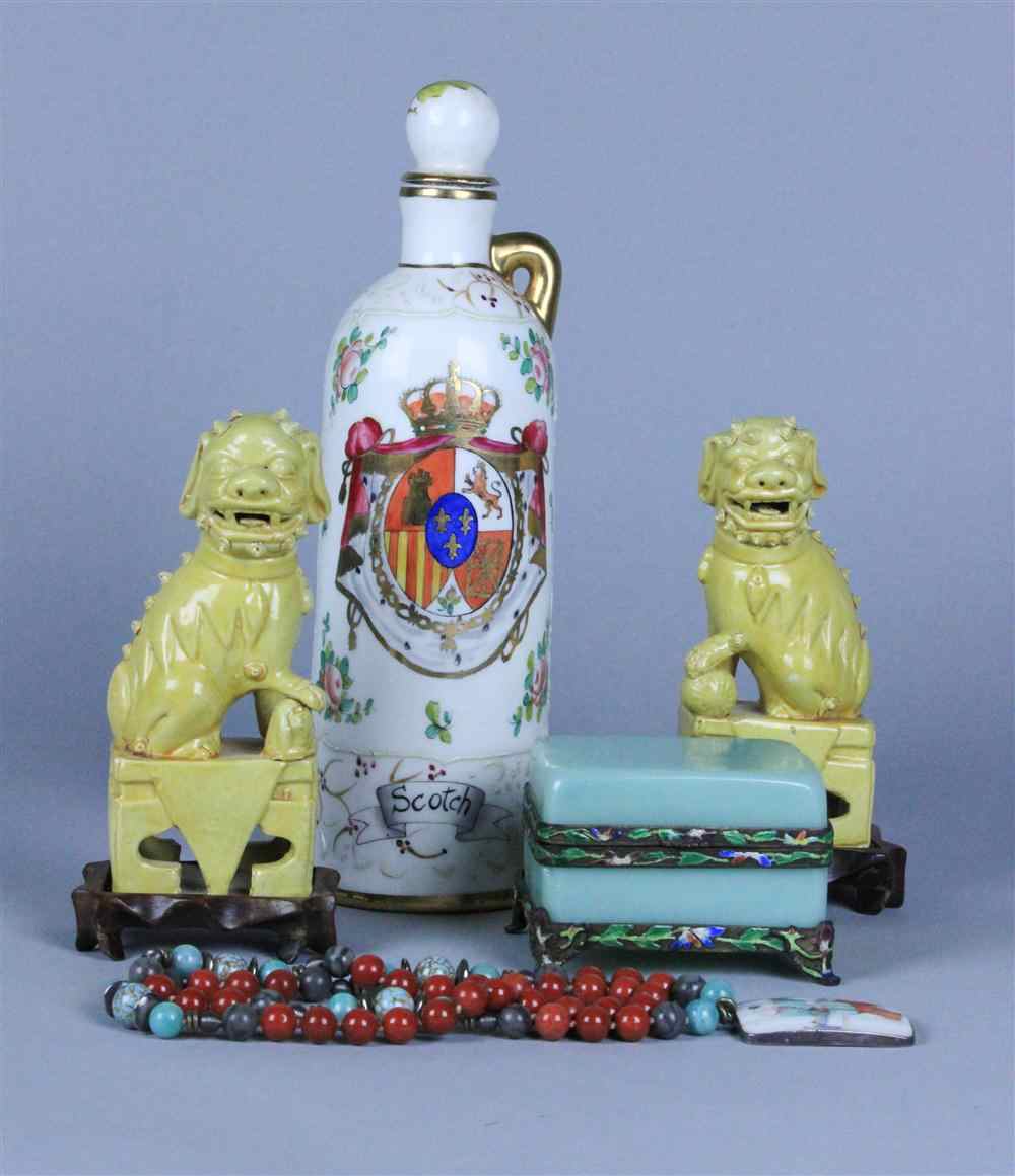 Appraisal: GROUP OF CHINESE DECORATIONS EARLY TH CENTURY AND LATER including