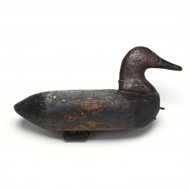 Appraisal: FLOYD PARKER NC - CANVASBACK Spot North Carolina circa carved