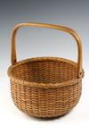 Appraisal: NANTUCKET BASKET - Open Top Nantucket Basket with bent oak