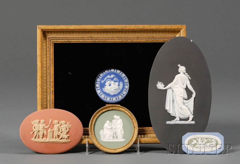 Appraisal: Five Assorted Wedgwood Plaques England th and th century an