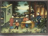 Appraisal: CHINESE REVERSE PAINTING - Women playing game on veranda servants