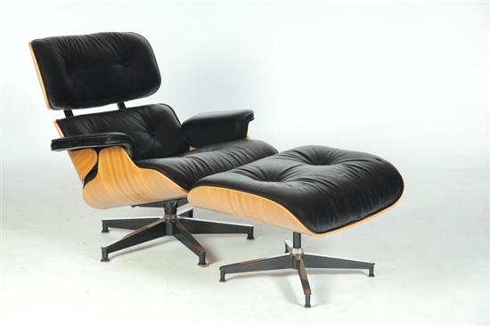 Appraisal: MID CENTURY MODERN CHAIR AND OTTOMAN Designed by Charles and