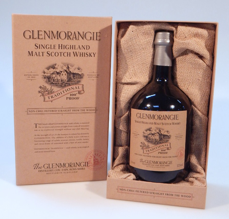 Appraisal: A bottle of Glenmorangie traditional single Highland malt whisky volume