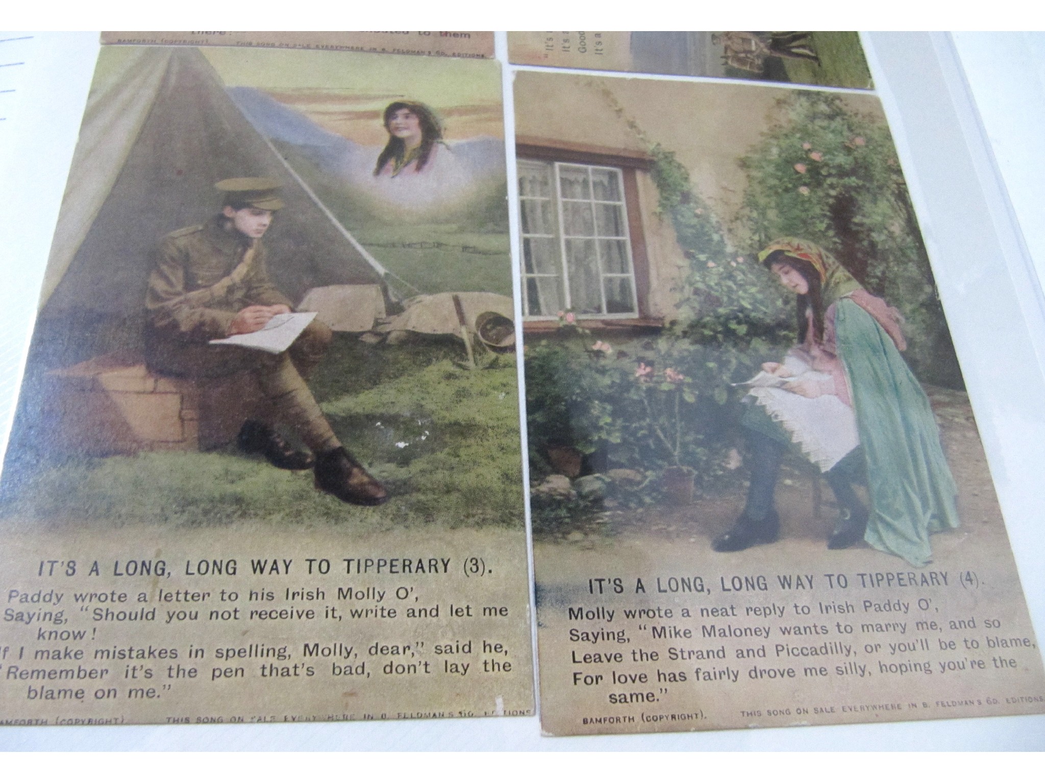 Appraisal: A lot comprising two albums of WWI period post cards