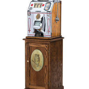 Appraisal: A Silver Dollar Standard Chief Slot Machine on Stand O