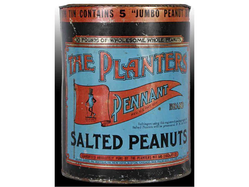 Appraisal: s Planters Peanut Pennant Brand -Pound Can Description - ''