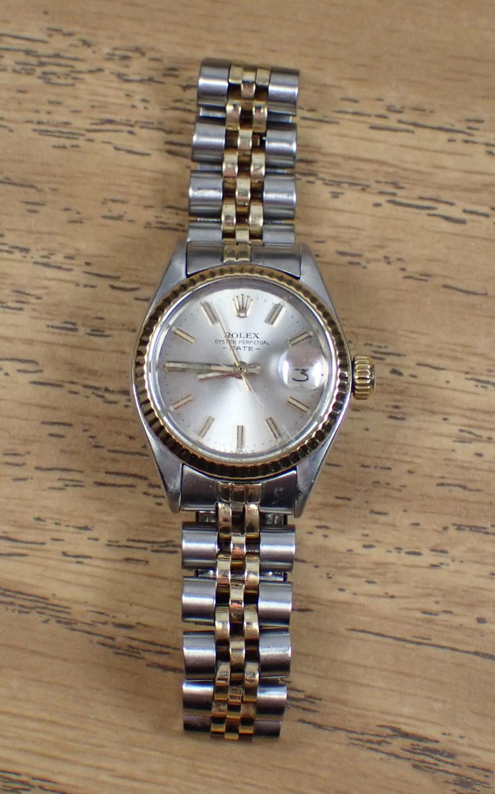 Appraisal: LADY'S ROLEX OYSTER PERPETUAL DATE WRIST WATCH reference case c