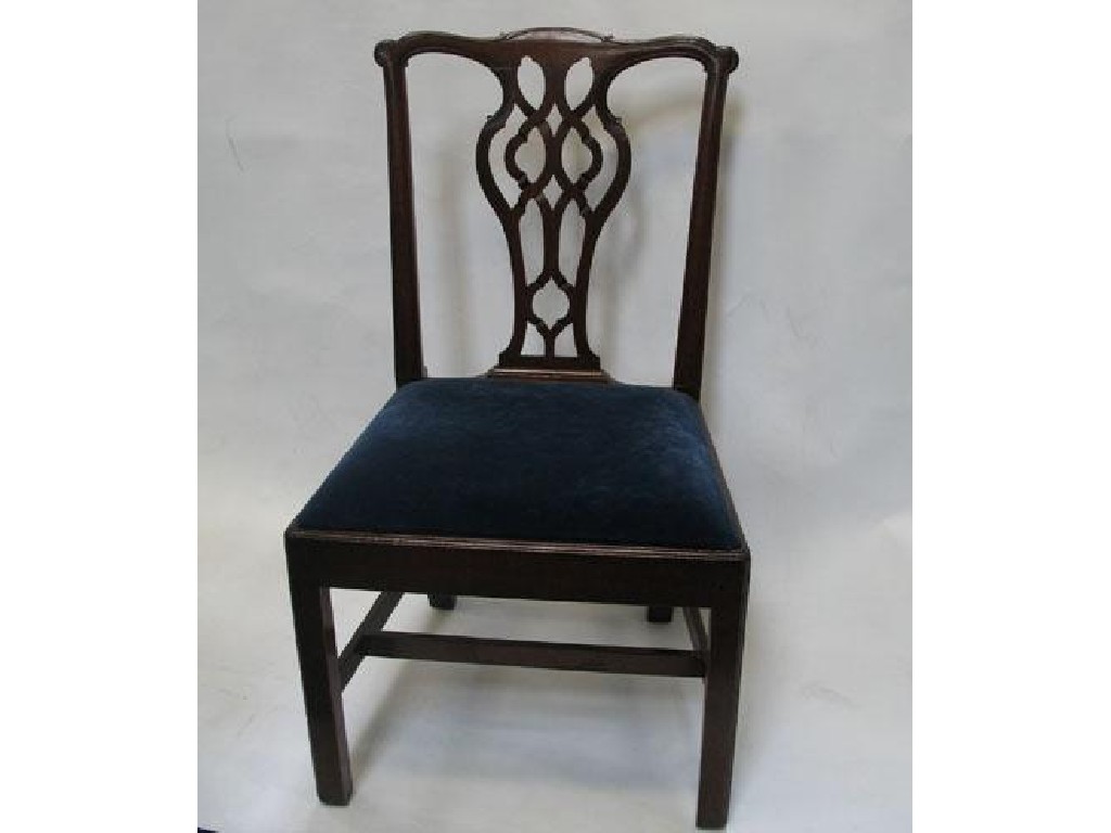 Appraisal: A COMPOSITE SET OF NINE GEORGE III MAHOGANY DINING CHAIRS