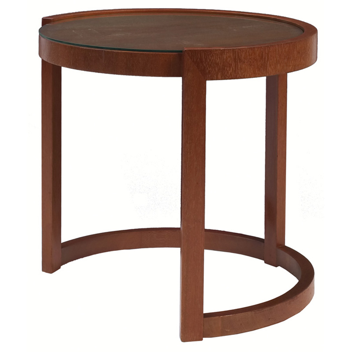 Appraisal: Paul Laszlo occasional table by Brown Saltman s mahogany round