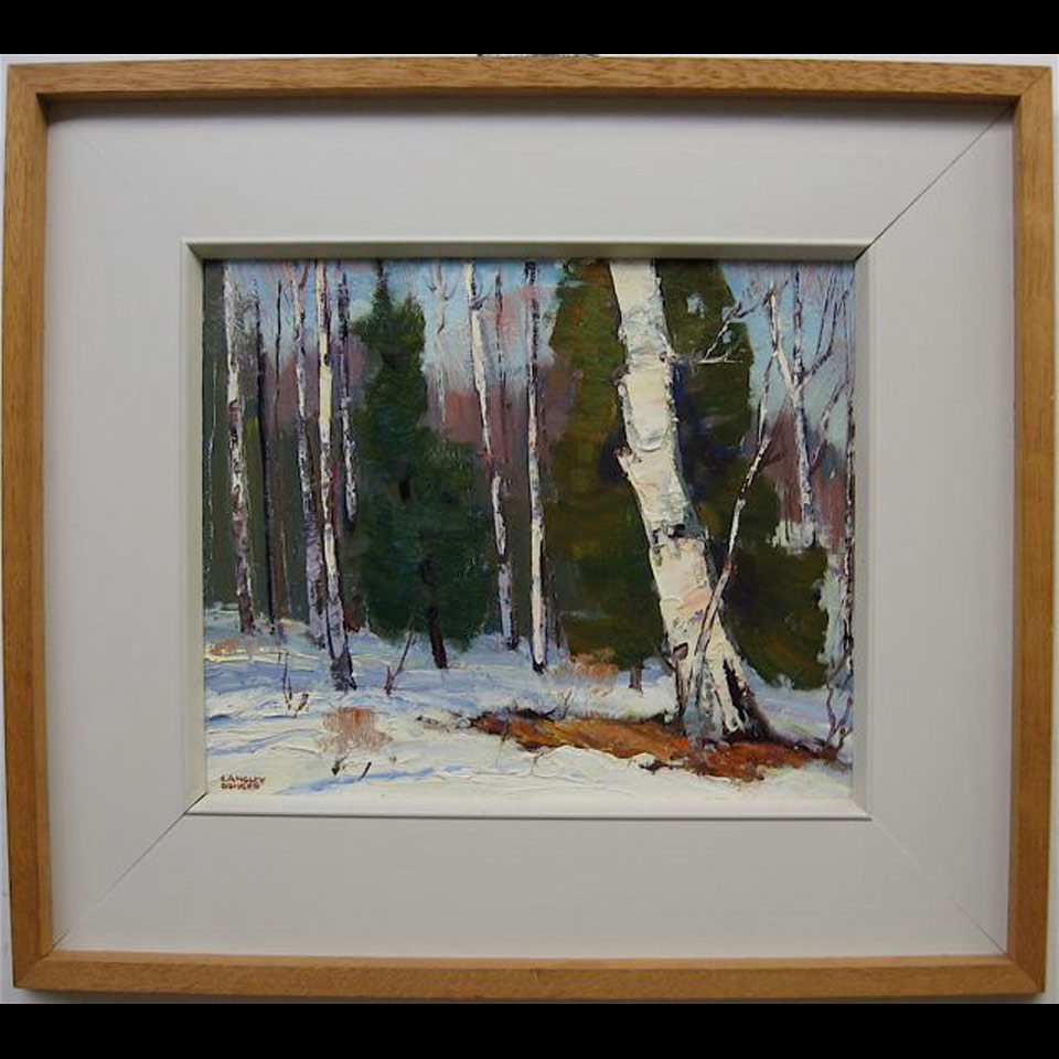 Appraisal: WINTER BIRCHES LANGLEY THOMAS DONGES - CANADIAN OIL ON CANVAS