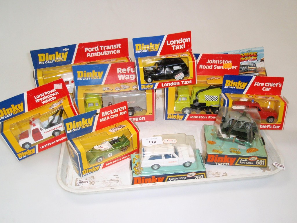 Appraisal: Dinky carded and boxed die-cast models including Range Rover ambulance