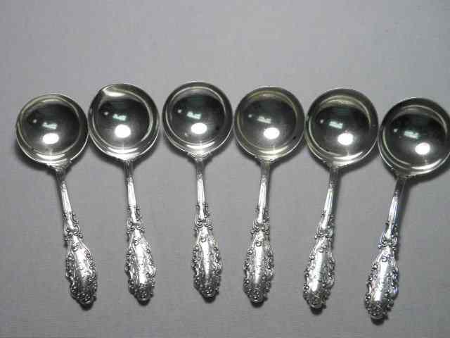 Appraisal: Six Gorham sterling silver bouillon spoons in the ''Luxembourg'' pattern