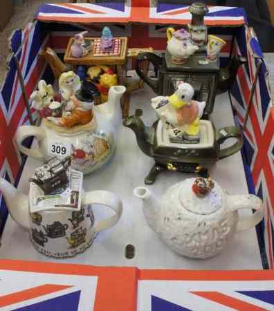 Appraisal: Paul Cardew Character Tea Pots Mad Hatters Tea Party Winnie