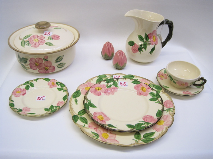 Appraisal: NINETY-NINE PIECE FRANCISCAN DINNERWARE SET in the Desert Rose pattern