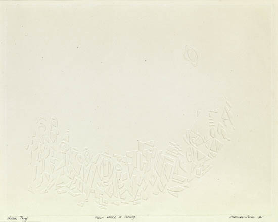 Appraisal: NORMAN LEWIS - New World A Coming Intaglio on cream