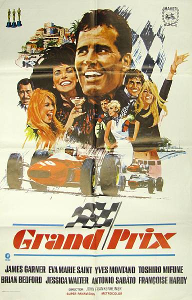 Appraisal: A 'Grand Prix' movie poster for the classic racing picture