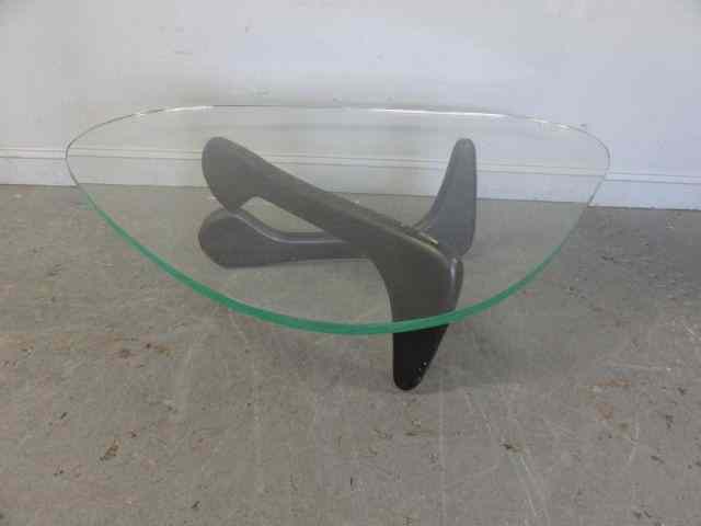 Appraisal: Midcentury Black Noguchi Coffee Table With a plate glass top