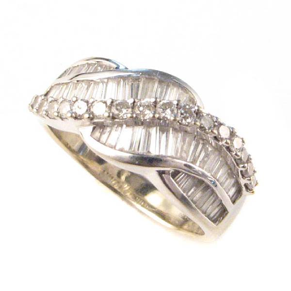 Appraisal: A diamond and eighteen karat white gold ring