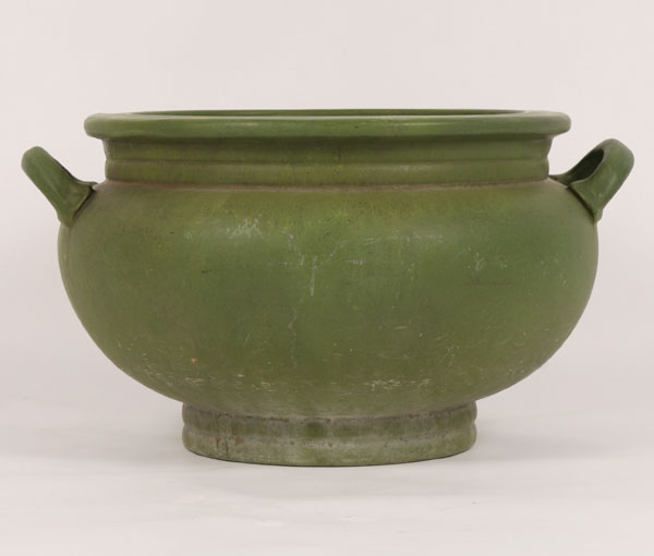 Appraisal: Roseville matte green jardiniere early th century H x Diam