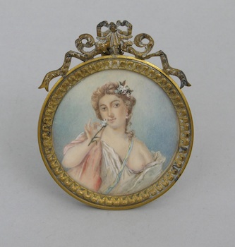 Appraisal: A Continental School Miniature Portrait in Frame Untitled miniature portrait