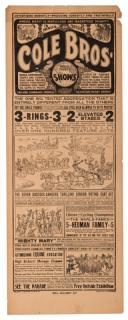 Appraisal: Two Circus Broadsides Includes broadsides for The King Brothers and