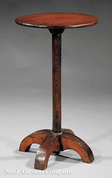 Appraisal: An American Colonial Mixed Woods Candlestand th c with later