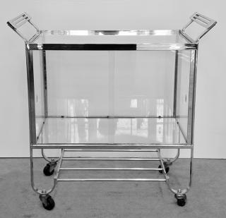 Appraisal: Vintage Mid C Modern Tea Cart Vintage Mid-Century Modern chrome