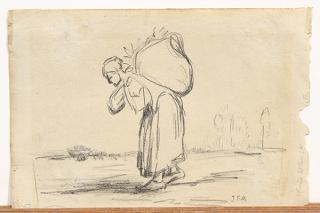 Appraisal: Drawing Attributed to Jean Francois Millet Attributed to Jean Francois