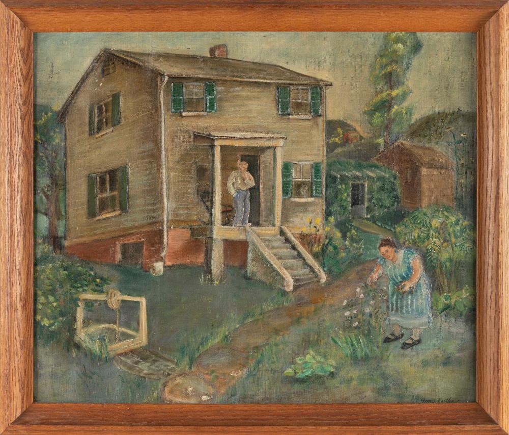 Appraisal: ANNE KUTKA MCCOSH OREGON CONNECTICUT MASSACHUSETTS - HOUSE AND FIGURES