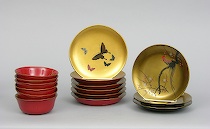 Appraisal: Collection of Japanese Lacquerware ca Mid th Century This collection