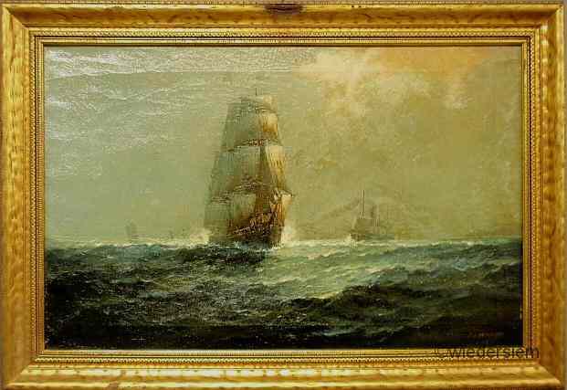 Appraisal: McAuliffe James J American Massachusetts - oil on canvas marine