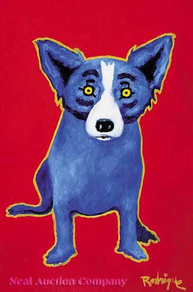 Appraisal: George Rodrigue American Louisiana b Apple of My Eye c