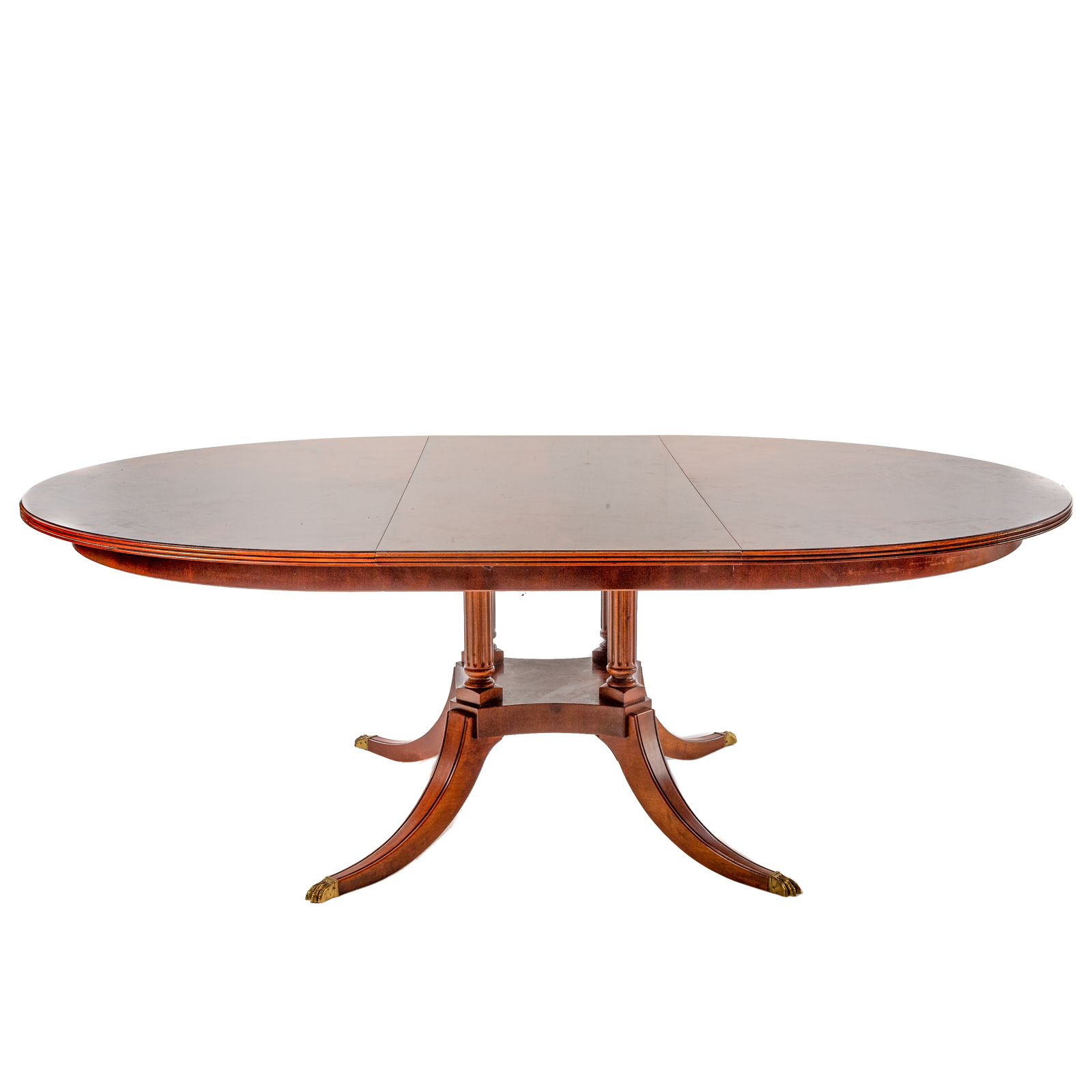 Appraisal: HENREDON MAHOGANY INLAID CIRCULAR DINING TABLE th century circular top