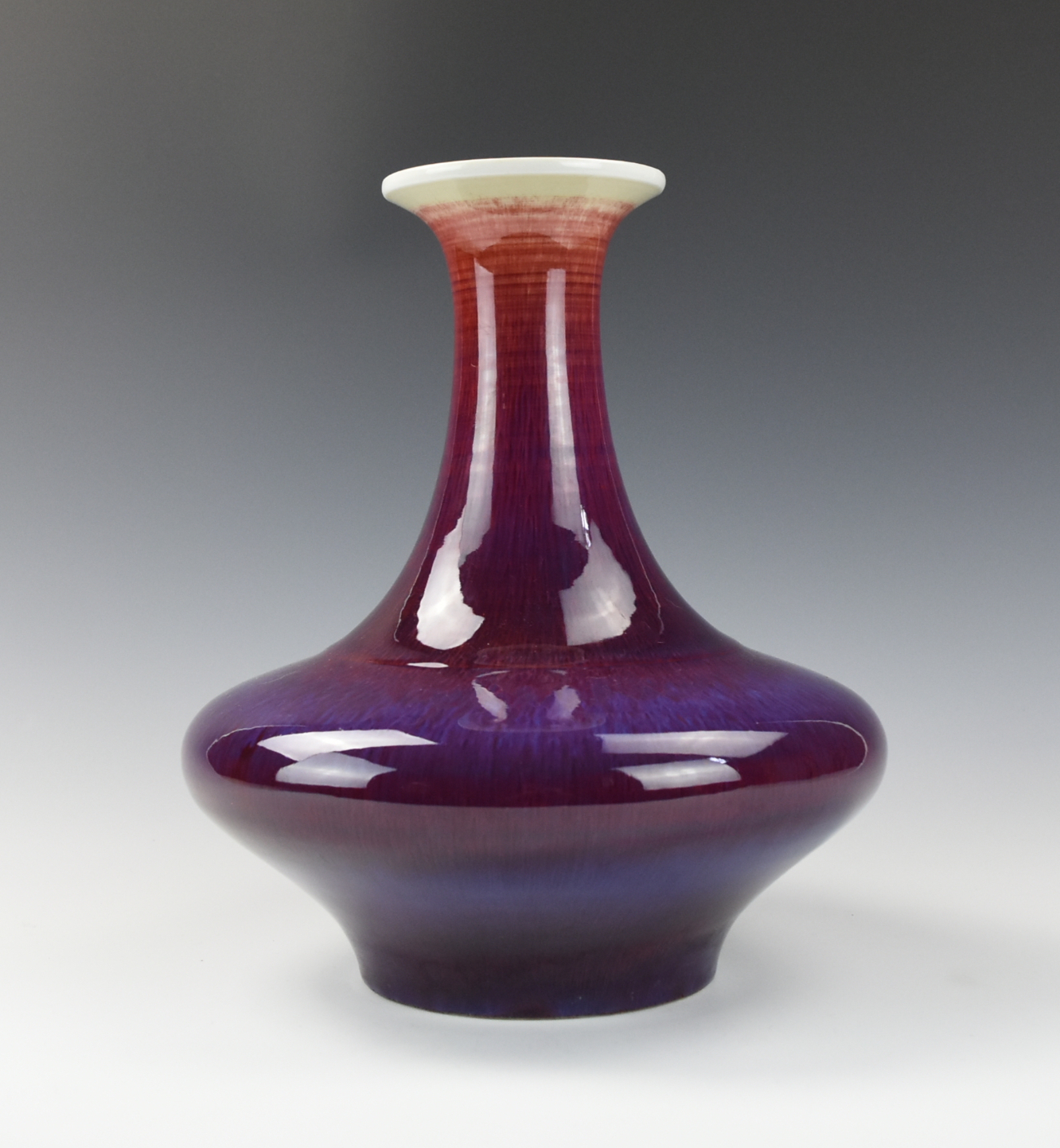 Appraisal: CHINESE FLAMBE-GLAZED VASE TH C Chinese th C with the