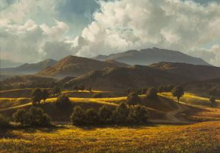 Appraisal: James A Fetherolf ''Malibu Vista'' rolling landscape signed lower right