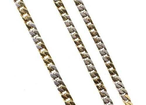 Appraisal: BICOLOR NECKLACE WITH BRACELET White and yellow gold g Classic